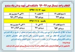 جدول زمان بندی انتخاب واحد نیمسال دوم 97-96