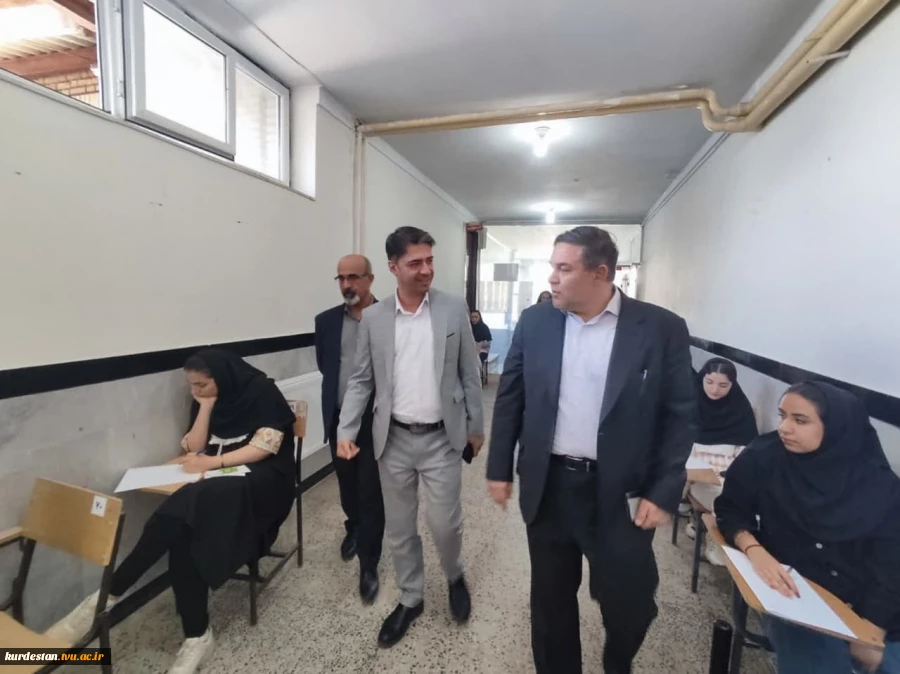 بازدید نماینده نظارت و ارزیابی سازمان مرکزی از فرایند برگزاری امتحانات پایان ترم مراکزدانشگاه ملی مهارت واحداستان کردستان 5