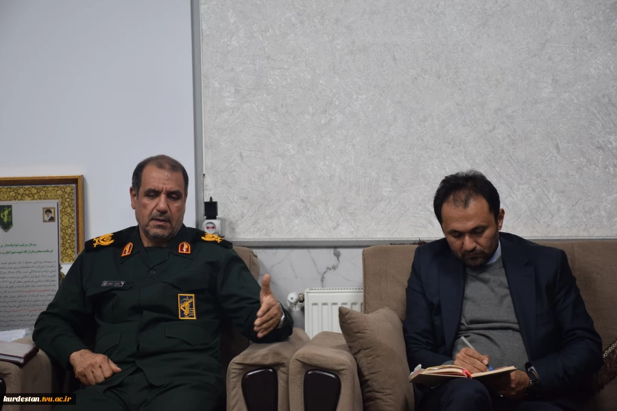 دیدار سرپرست دانشگاه ملی مهارت واحد استان کردستان با  فرمانده سپاه بیت المقدس کردستان 7