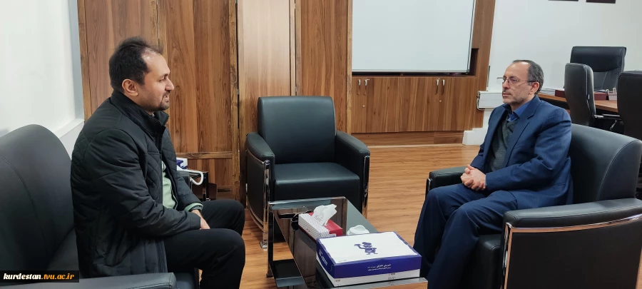 دیدارسرپرست دانشگاه ملی مهارت کردستان با رئیس امورسیاست گذاری و توسعه مشارکت های سازمان برنامه و بودجه کشور 2