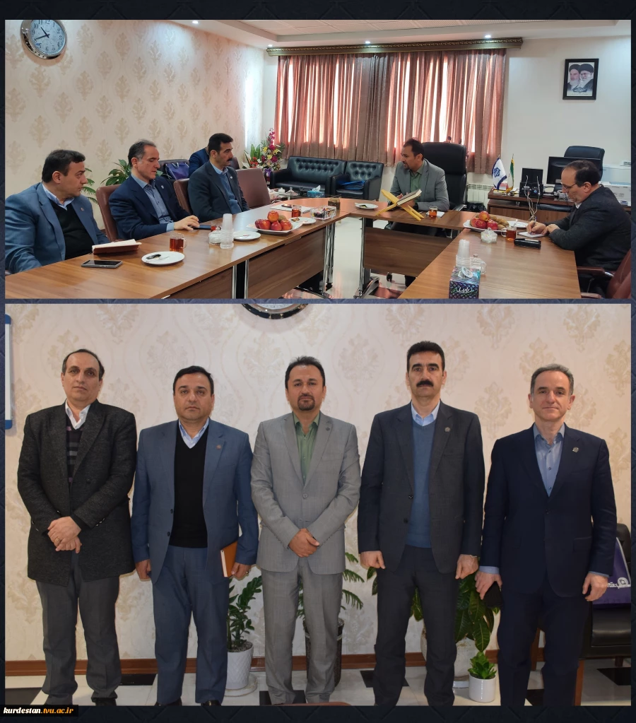 نشست هماهنگی جهت عقد تفاهم‌نامه همکاری میان دانشگاi ه ملی مهارت کردستان و بانک تجارت برگزار شد 2